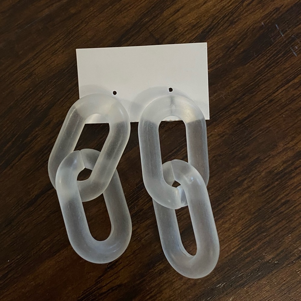 Handmade acrylic link earrings
